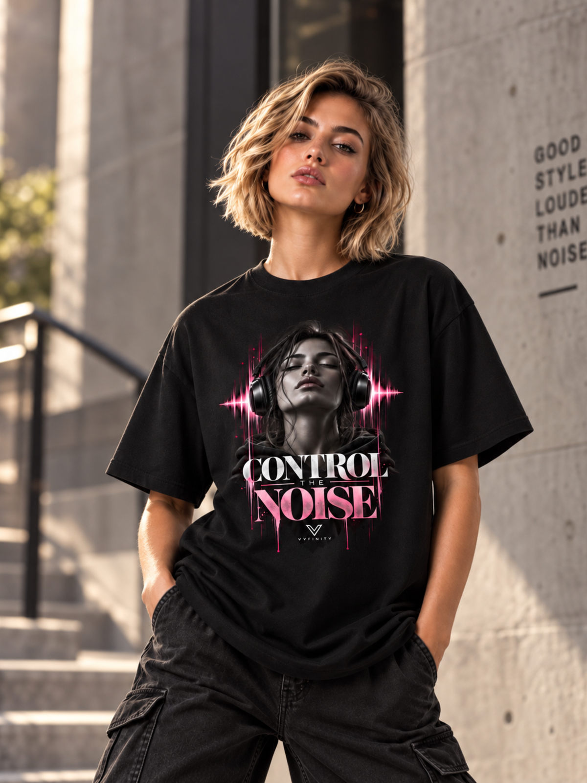 Control Noise Premium T-Shirt – 215 GSM Relaxed Fit