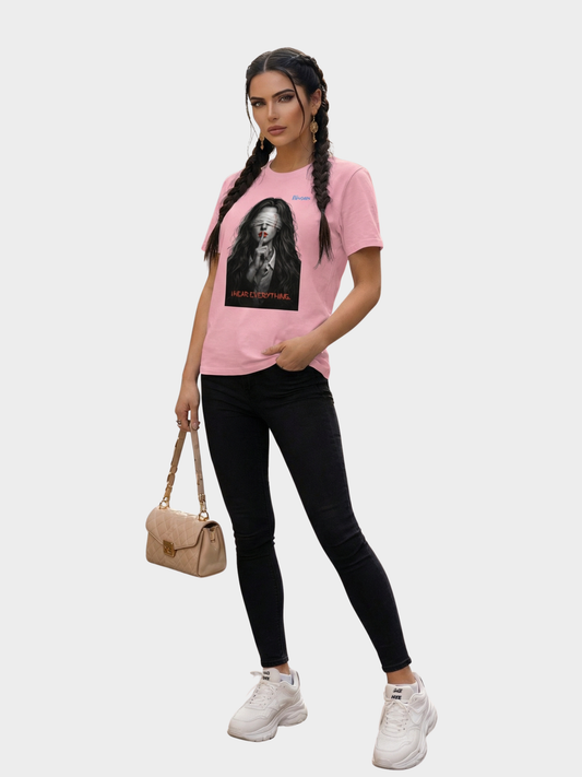 VYFINITY „I Hear Everything“ Bisous T-Shirt – Premium Organic