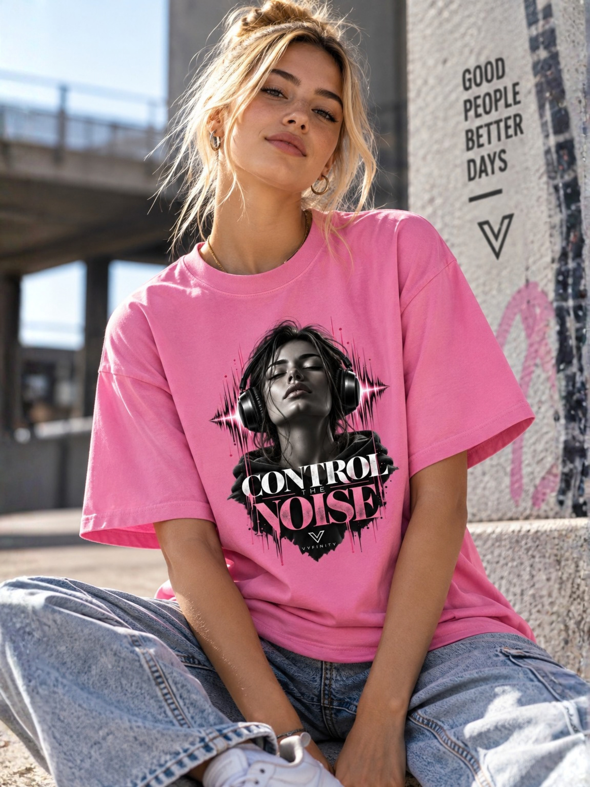Control Noise Premium T-Shirt – 215 GSM Relaxed Fit