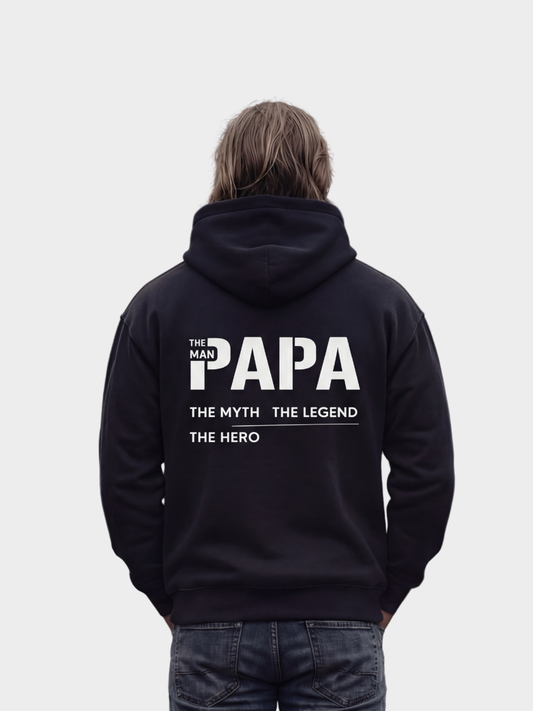 VYFINITY Papa Oversized Hoodie – The Man The Myth The Legend (Front & Back Print)