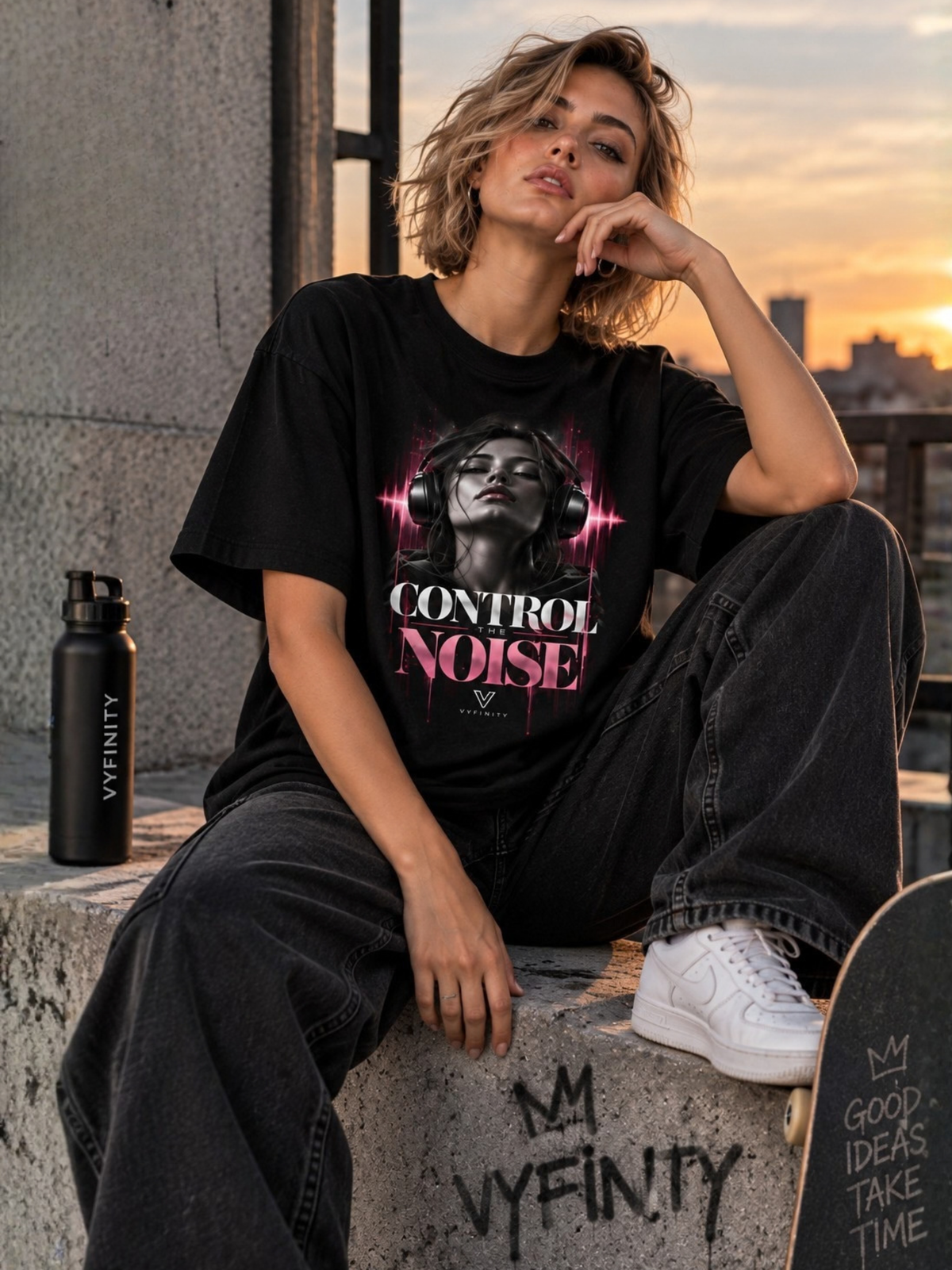 Control Noise Premium T-Shirt – 215 GSM Relaxed Fit