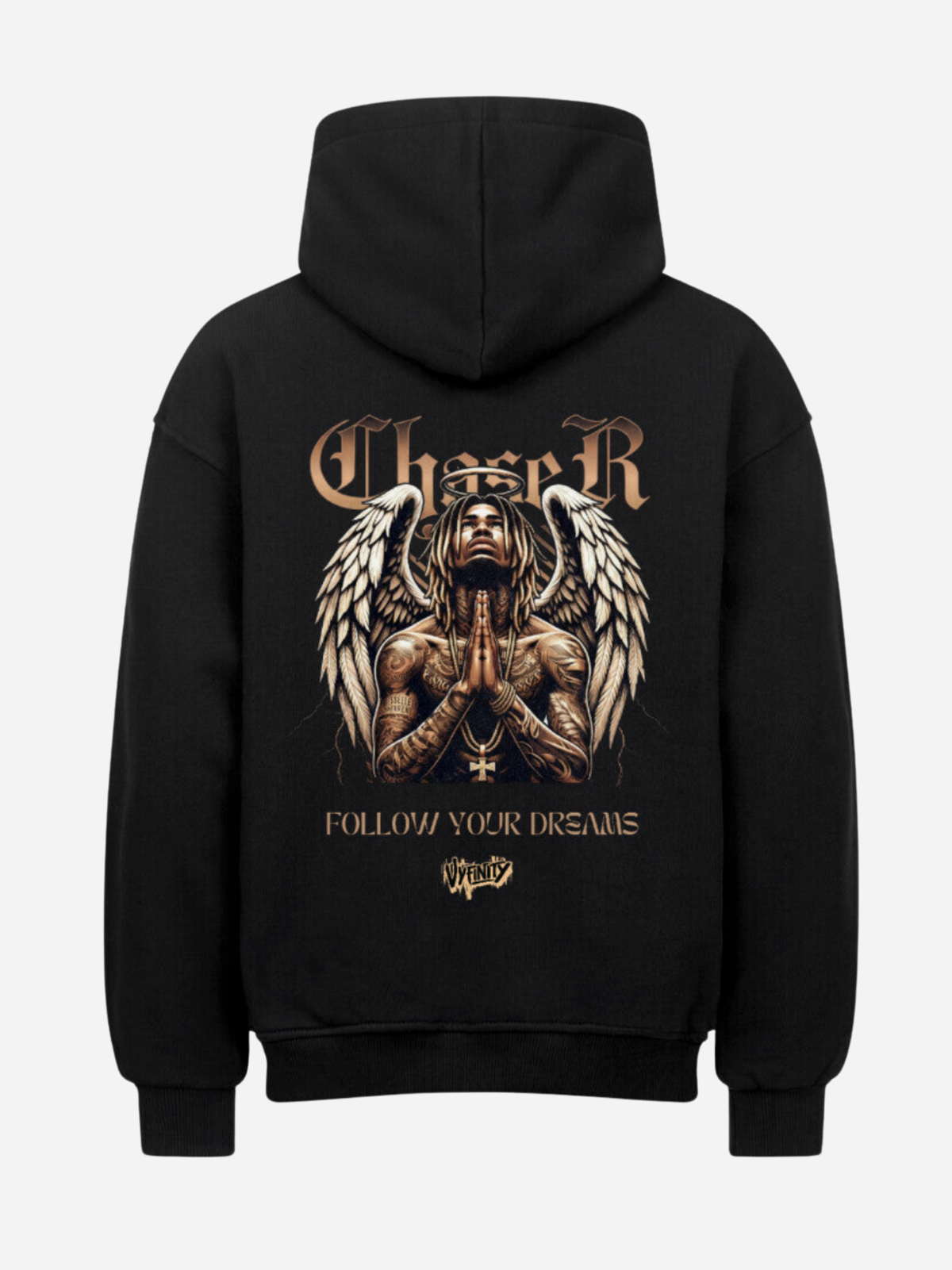 VYFINITY CHASER – FOLLOW WHAT DRIVES YOU | Oversized Hoodie 380 GSM