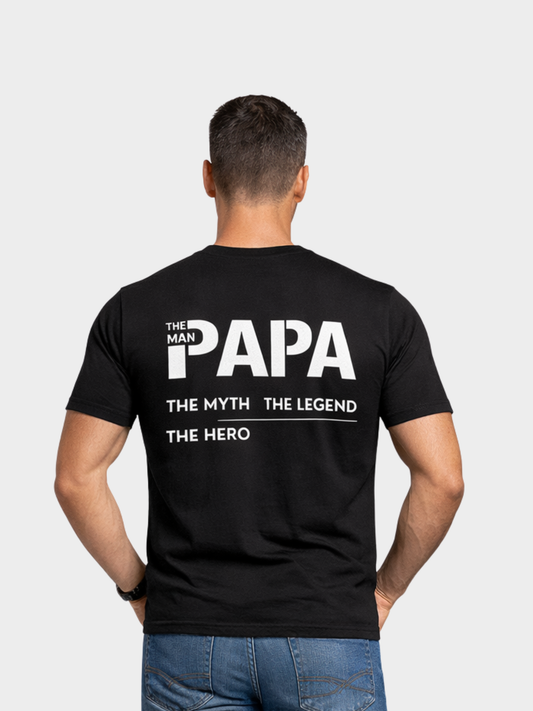 Papa – The Man, The Myth, The Legend, The Hero | Premium Bio T-Shirt