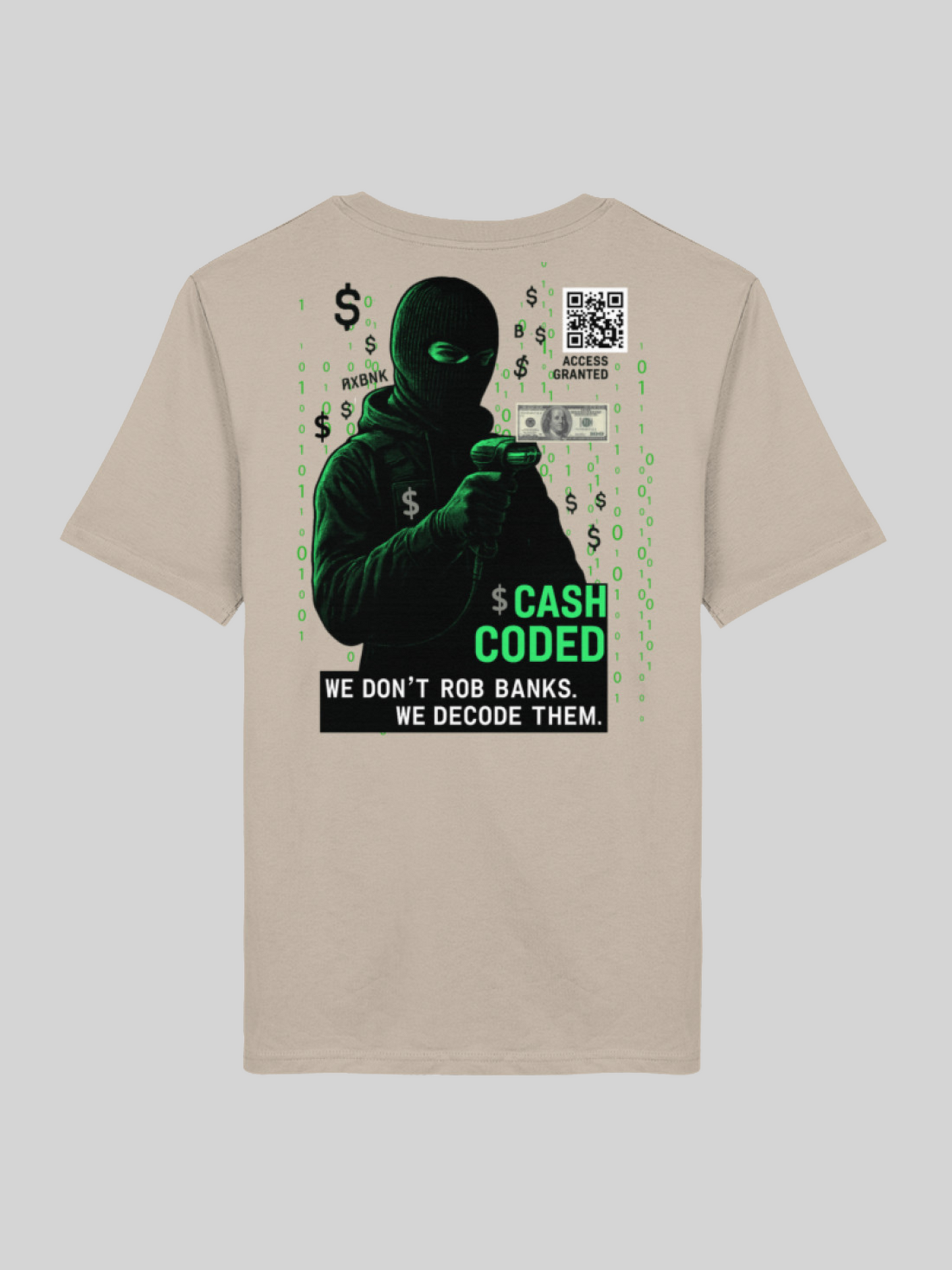 Vyfinity – Cash Coded Shirt | Herren Bio T-Shirt mit Front- & Backprint