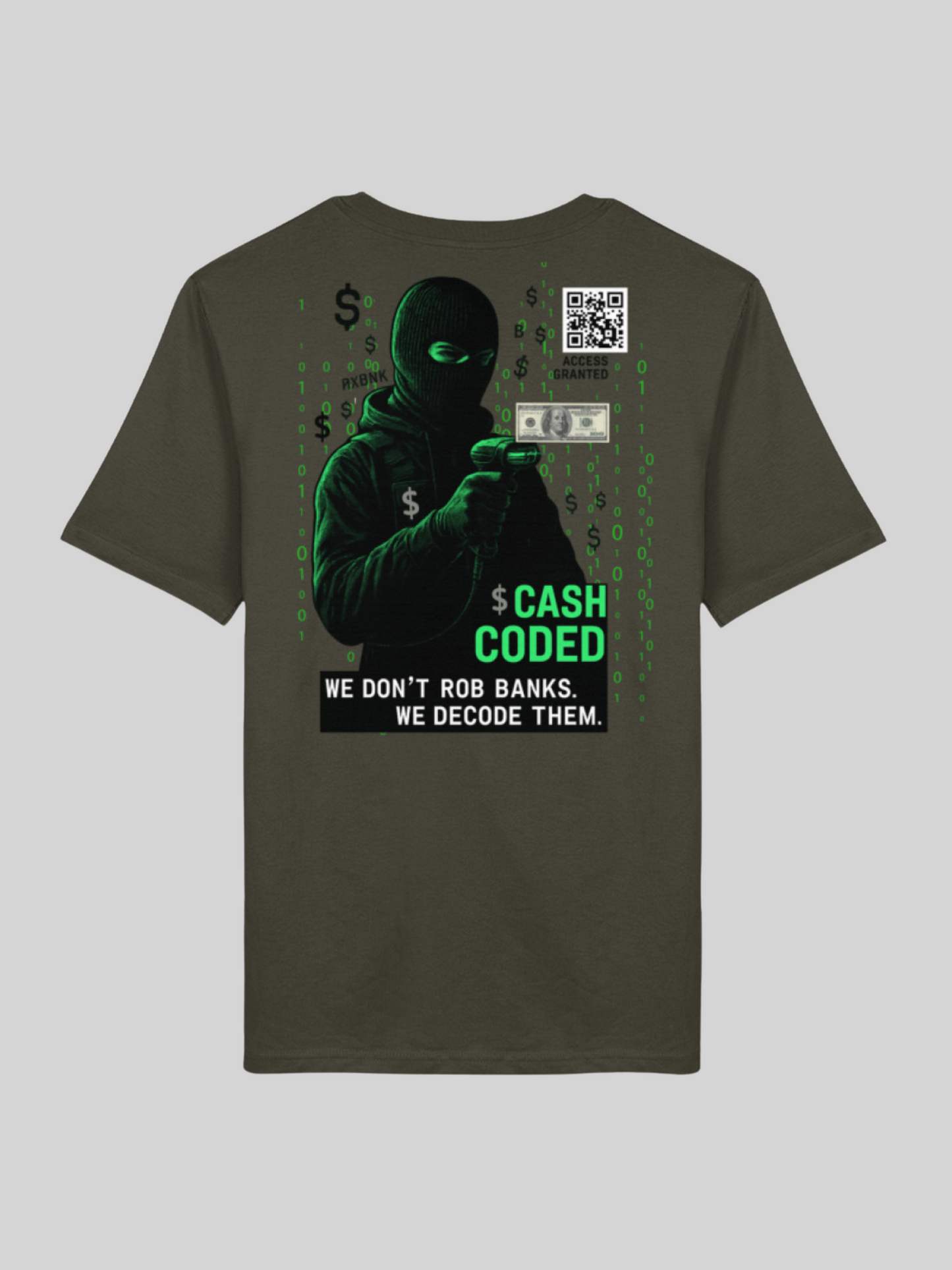 Vyfinity – Cash Coded Shirt | Herren Bio T-Shirt mit Front- & Backprint