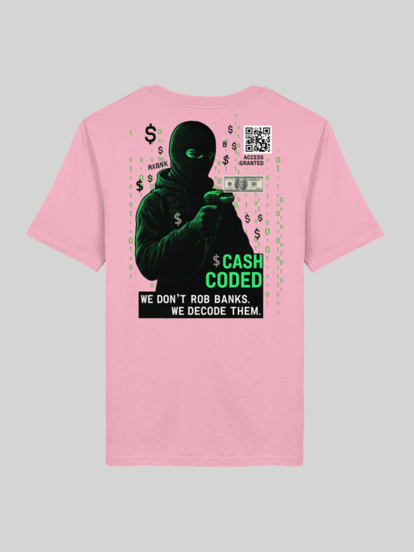 Vyfinity – Cash Coded Shirt | Herren Bio T-Shirt mit Front- & Backprint