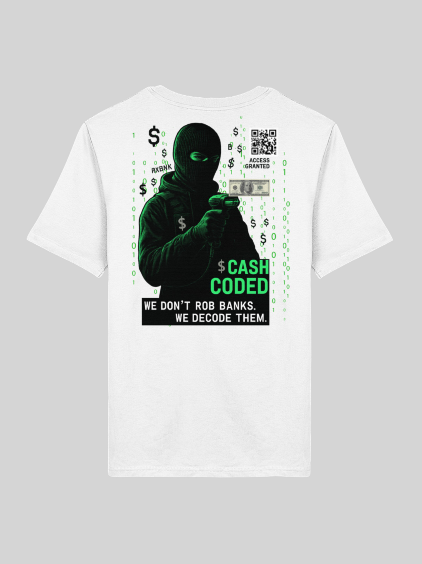 Vyfinity – Cash Coded Shirt | Herren Bio T-Shirt mit Front- & Backprint