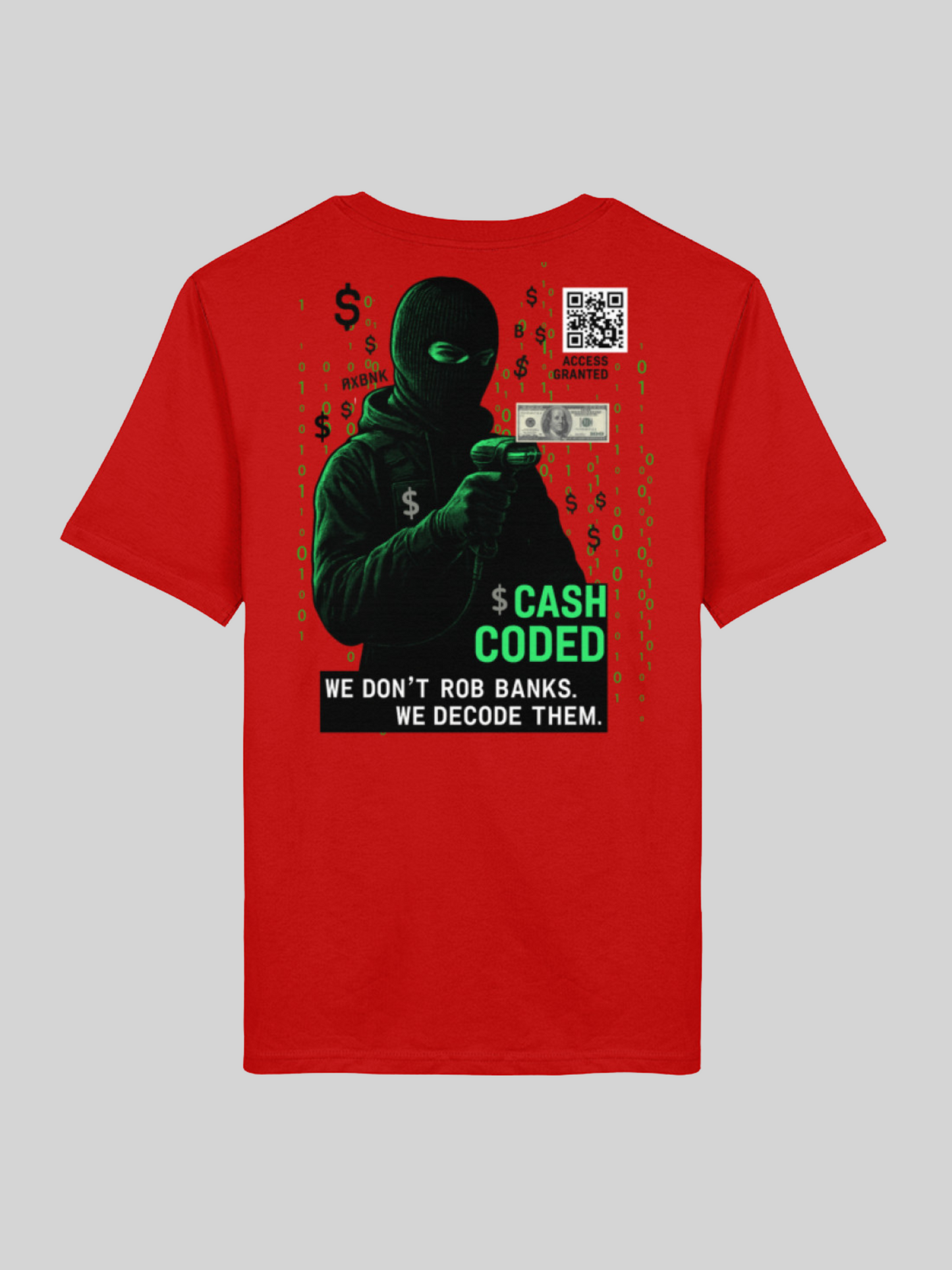 Vyfinity – Cash Coded Shirt | Herren Bio T-Shirt mit Front- & Backprint