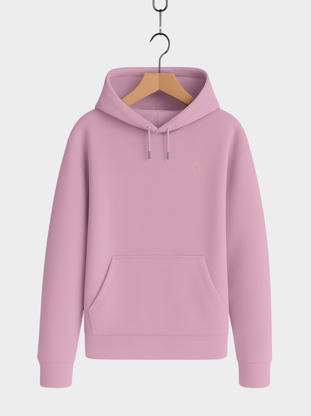Vyfinity – Line Art Gesicht Hoodie Unisex (Organic 350 GSM)