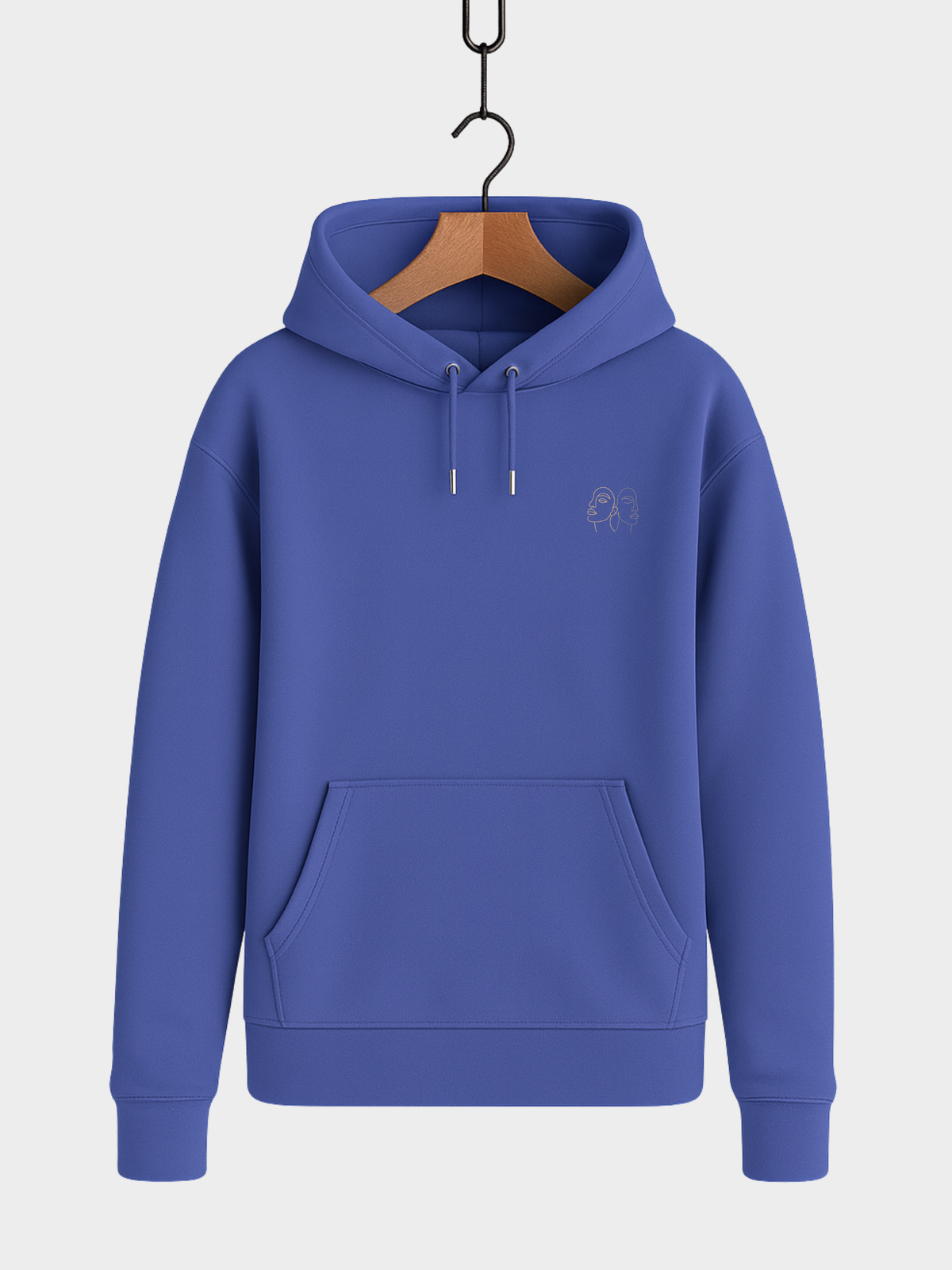 Vyfinity – Line Art Gesicht Hoodie Unisex (Organic 350 GSM)