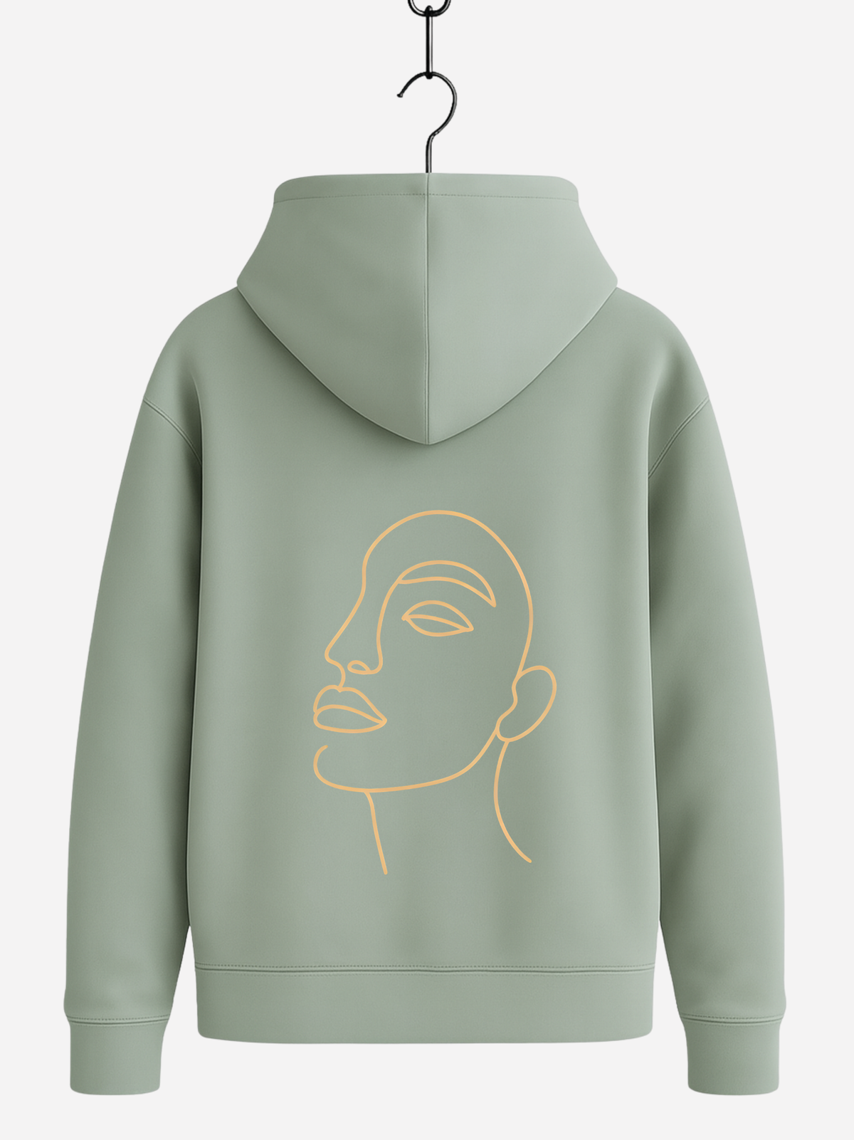 Vyfinity – Line Art Gesicht Hoodie Unisex (Organic 350 GSM)