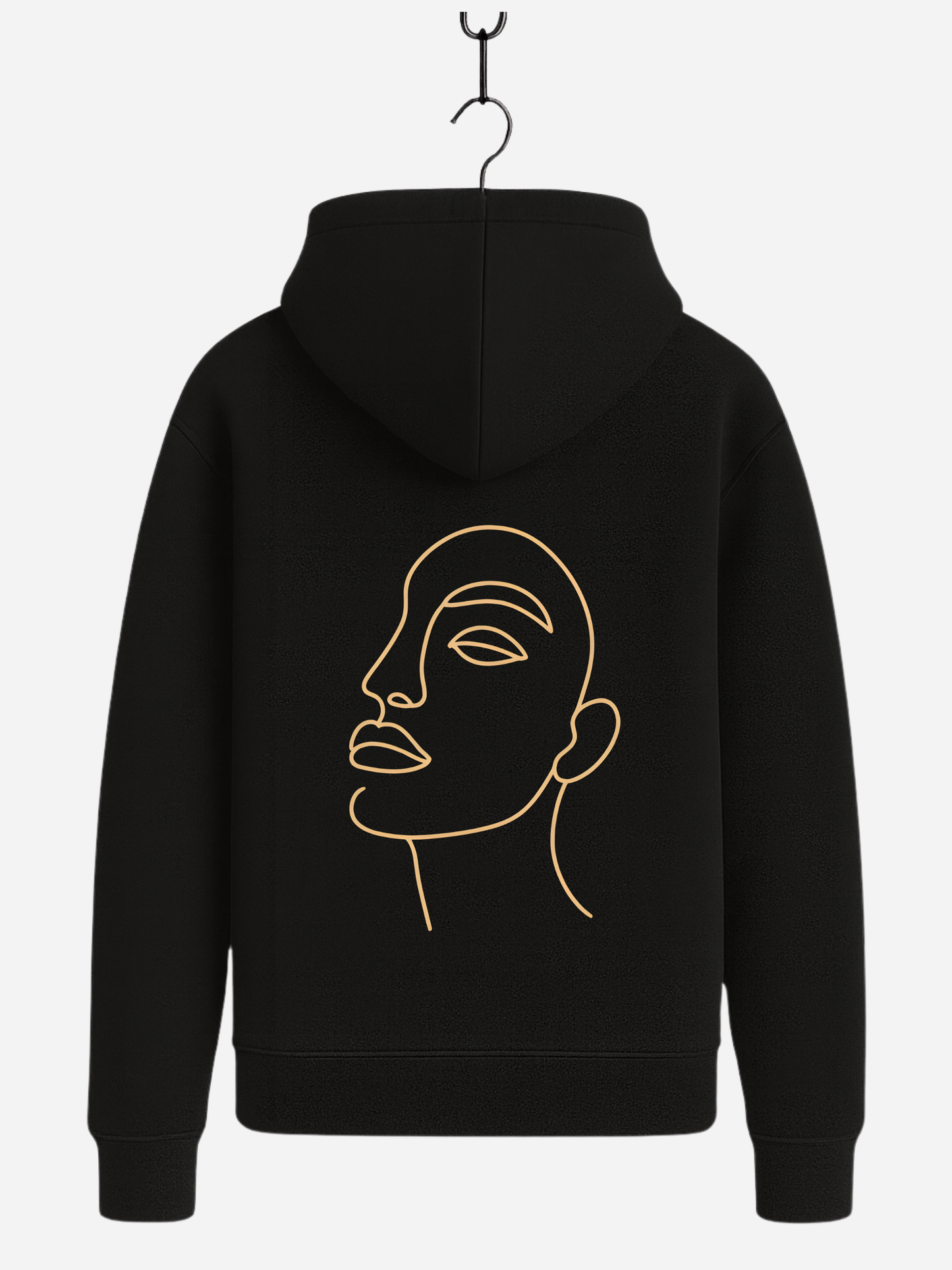 Vyfinity – Line Art Gesicht Hoodie Unisex (Organic 350 GSM)