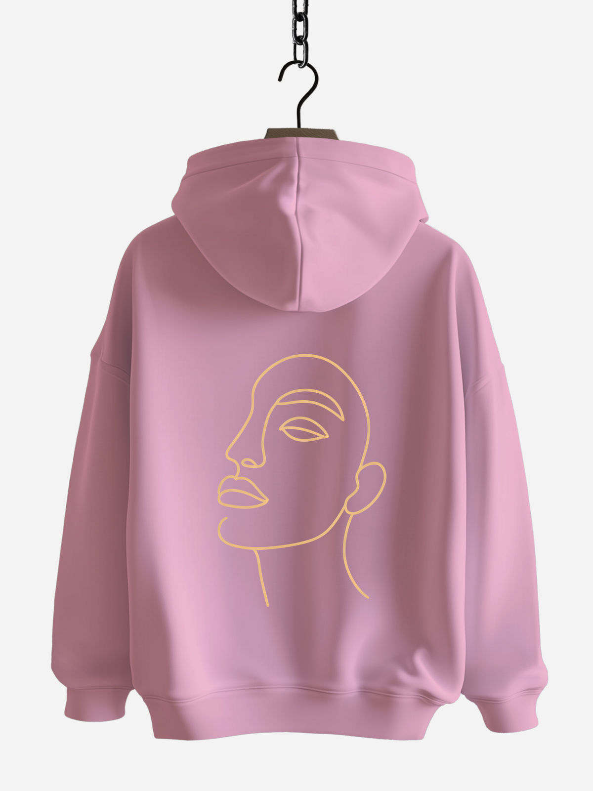 Vyfinity – Line Art Gesicht Hoodie Unisex (Organic 350 GSM)