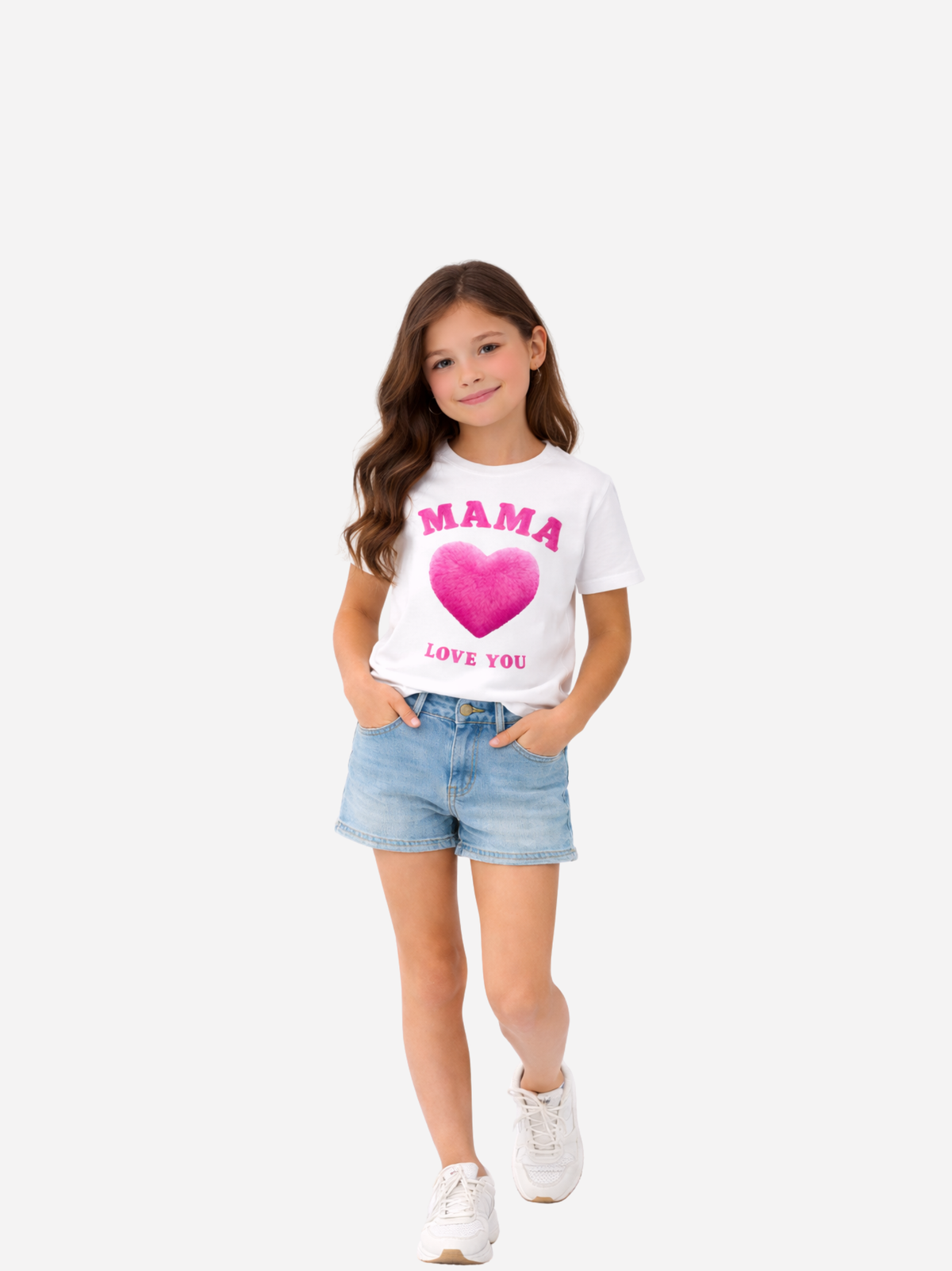 Vyfinity Mama I Love You Kids Premium T-Shirt – Bio Baumwolle 155 GSM