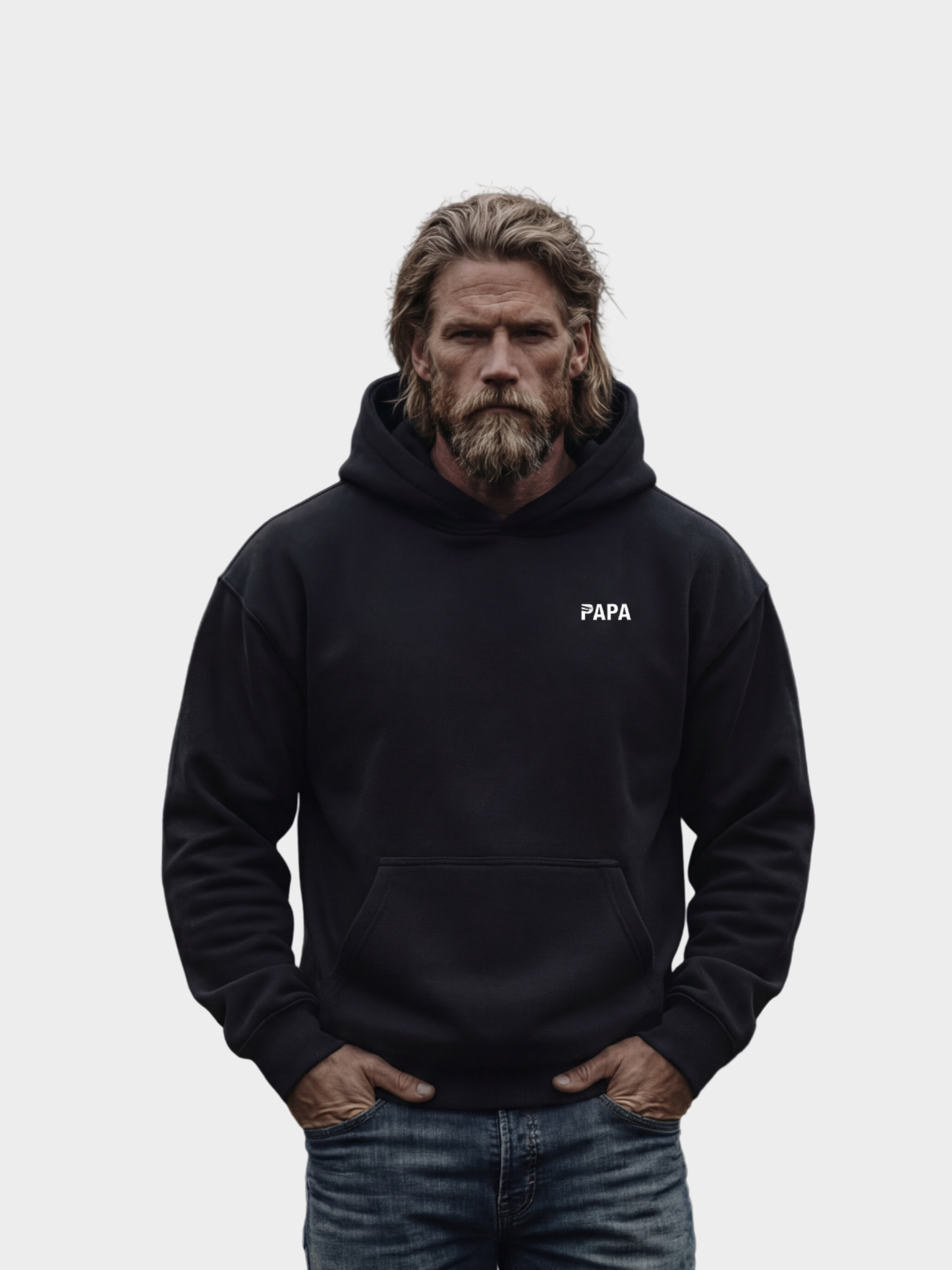 VYFINITY Papa Oversized Hoodie – The Man The Myth The Legend (Front & Back Print)