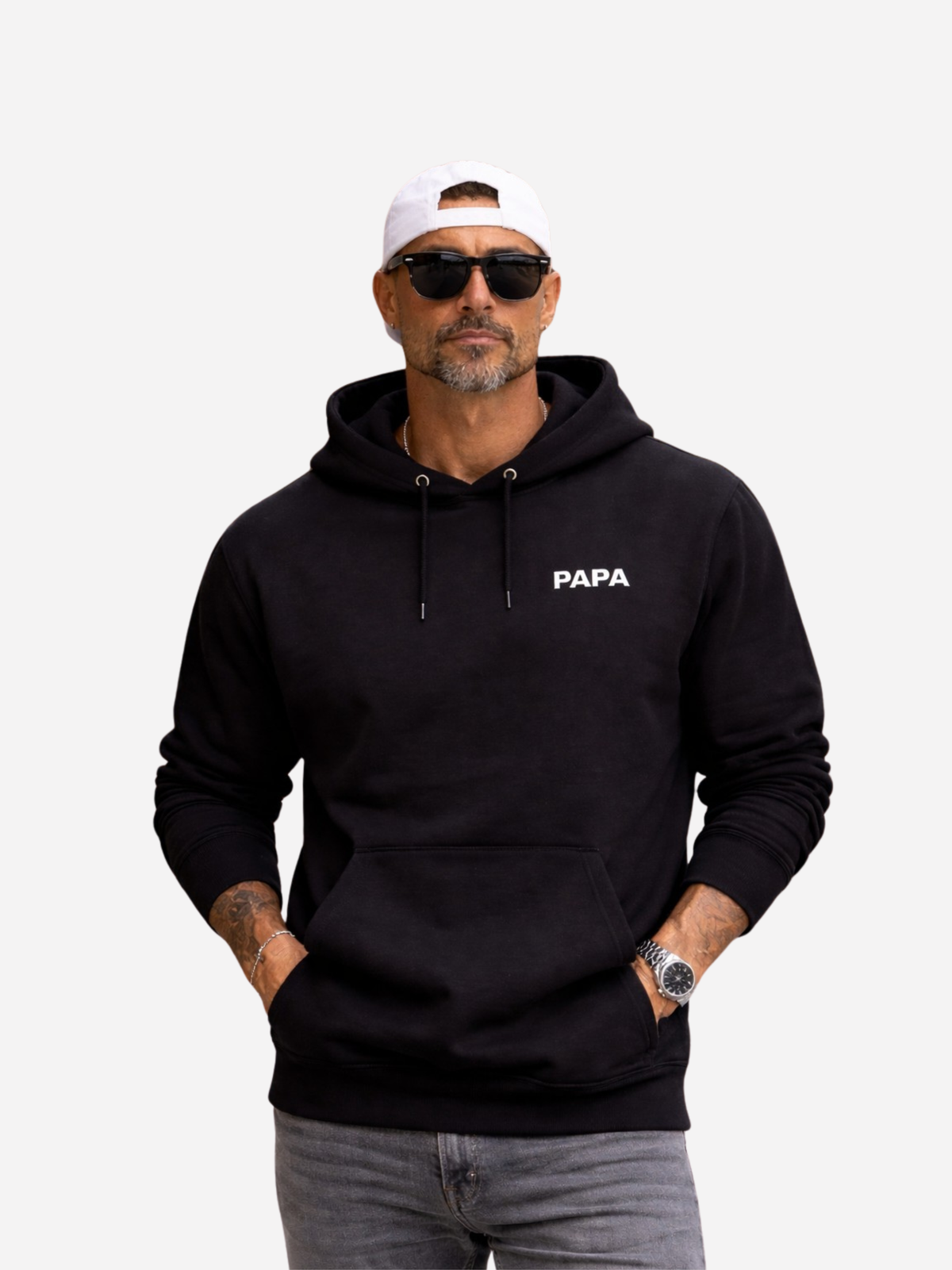 Vyfinity Papa Premium Hoodie – Organic Cotton 350 GSM Dad Streetwear