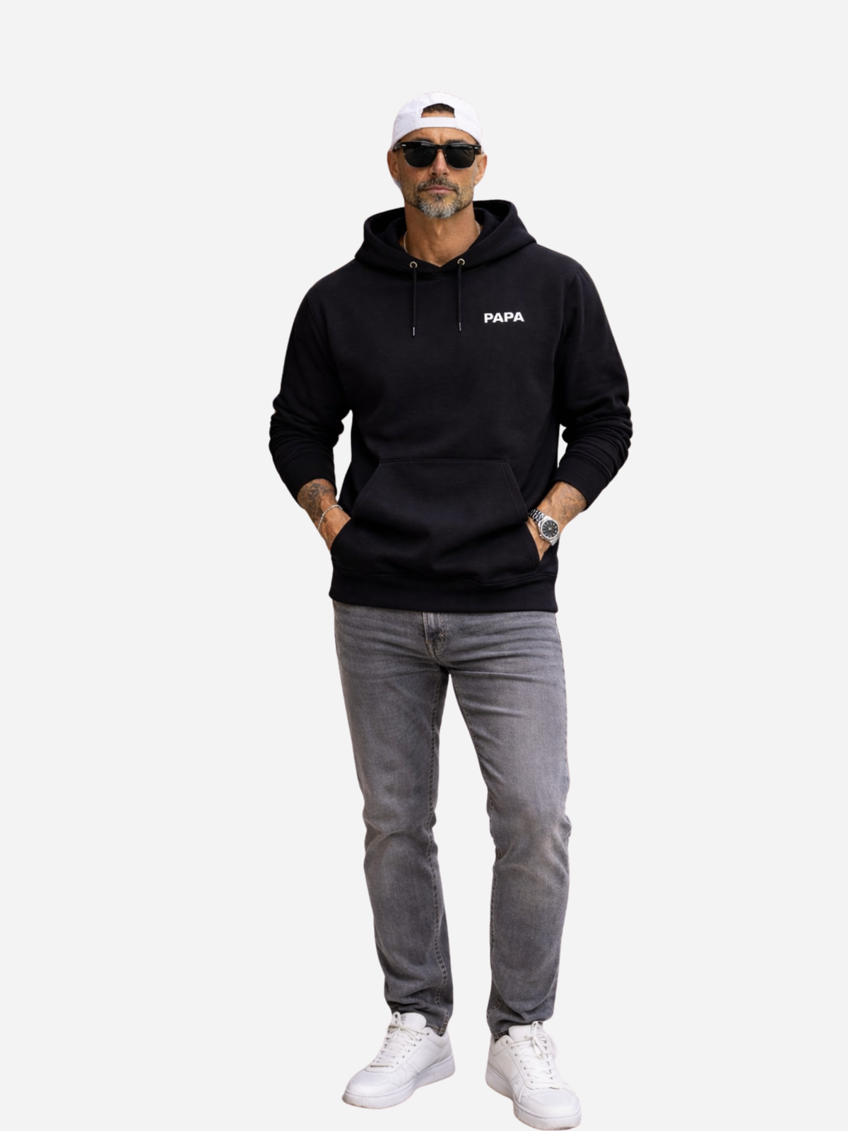 Vyfinity Papa Premium Hoodie – Organic Cotton 350 GSM Dad Streetwear