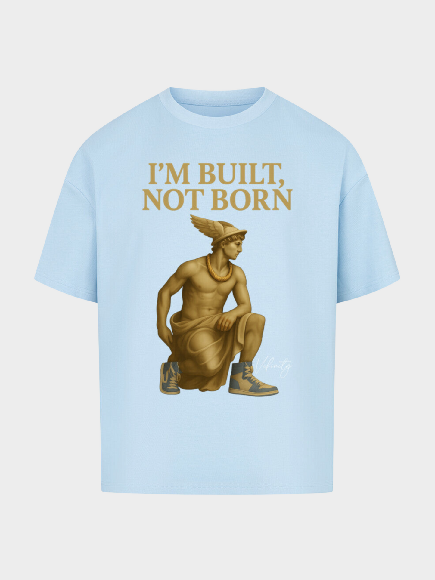 Vyfinity Oversized Shirt „I’M BUILT, NOT BORN“ – Herren Bio-T-Shirt mit Gorilla-Print