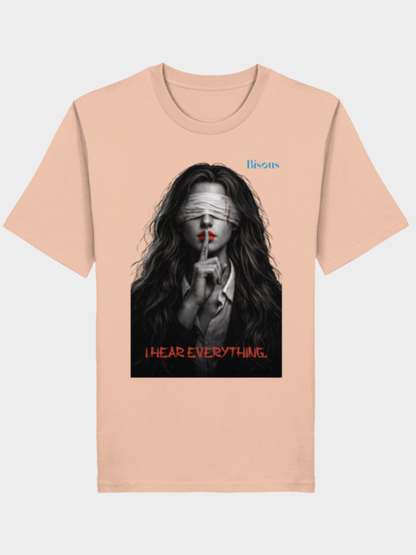 VYFINITY „I Hear Everything“ Bisous T-Shirt – Premium Organic