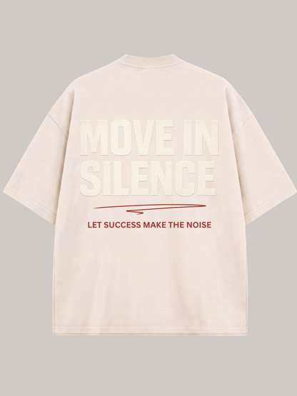 MOVE IN SILENCE Oversized T-Shirt – Premium Streetwear Statement Shirt | Vyfinity