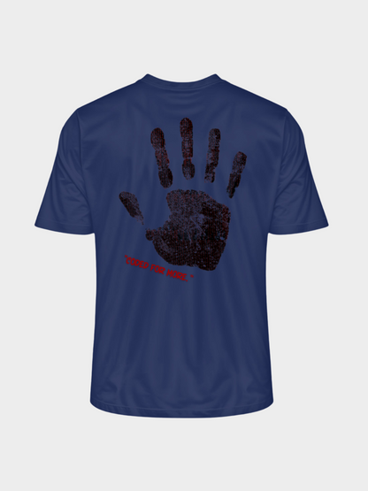T-Shirt „Coded for More.“ – Handabdruck & Binärcode Design | Vyfinity®