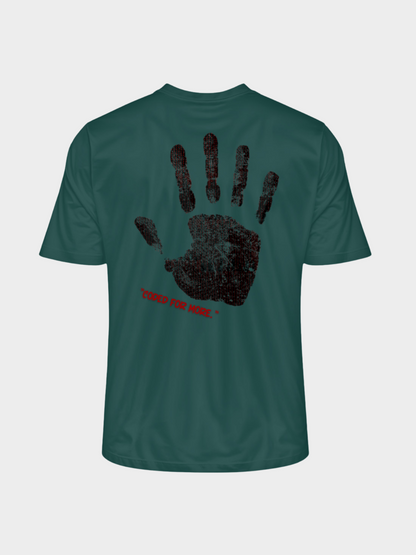 T-Shirt „Coded for More.“ – Handabdruck & Binärcode Design | Vyfinity®