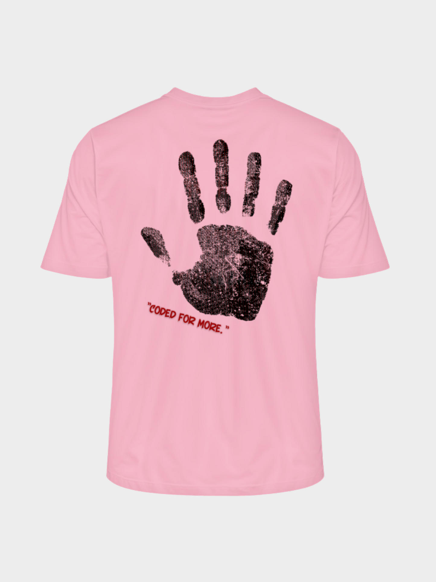 T-Shirt „Coded for More.“ – Handabdruck & Binärcode Design | Vyfinity®