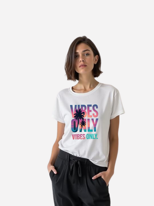 Vyfinity – Vibes Only Organic Women’s T-Shirt | Nachhaltiges Statement Shirt