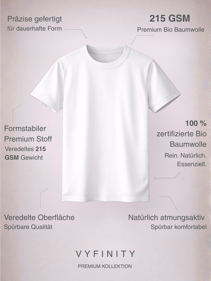 Vyfinity Premium Mama Herzen T-Shirt – 215 GSM Bio Baumwolle