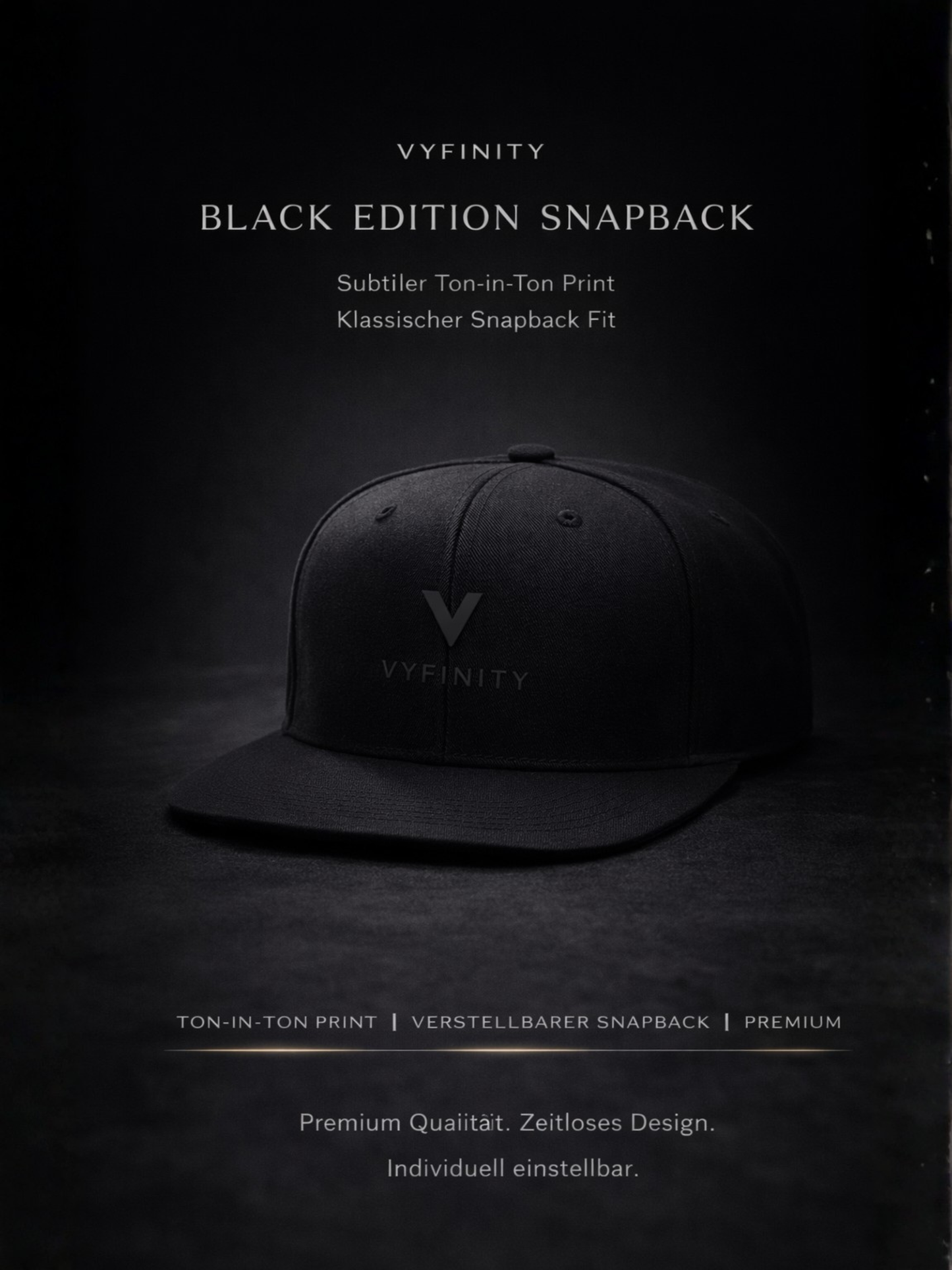 Black Edition Snapback Cap