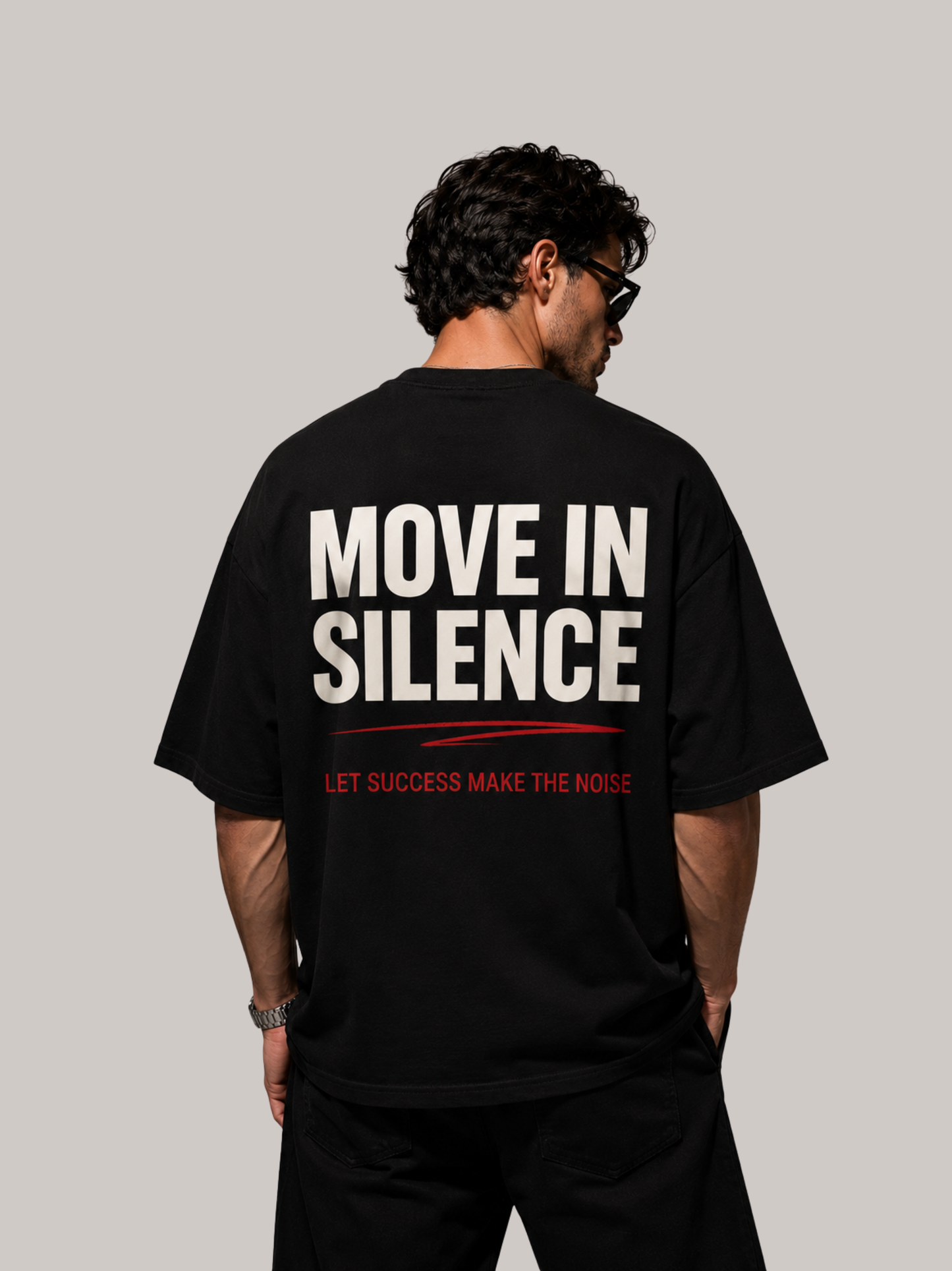 MOVE IN SILENCE Oversized T-Shirt – Premium Streetwear Statement Shirt | Vyfinity