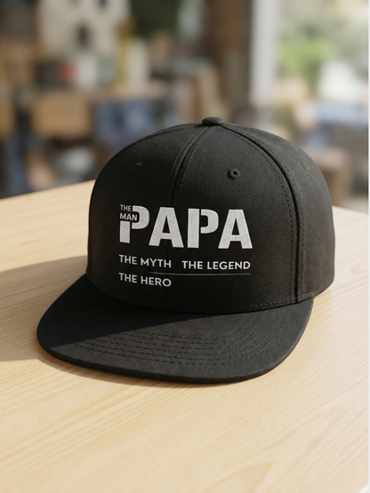 Papa Snapback Cap – The Myth. The Legend. The Hero