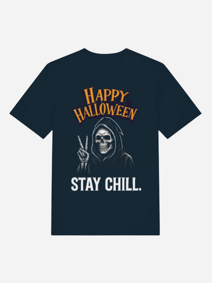 Happy Halloween Stay Chill T-Shirt – Bio Baumwolle Unisex Shirt