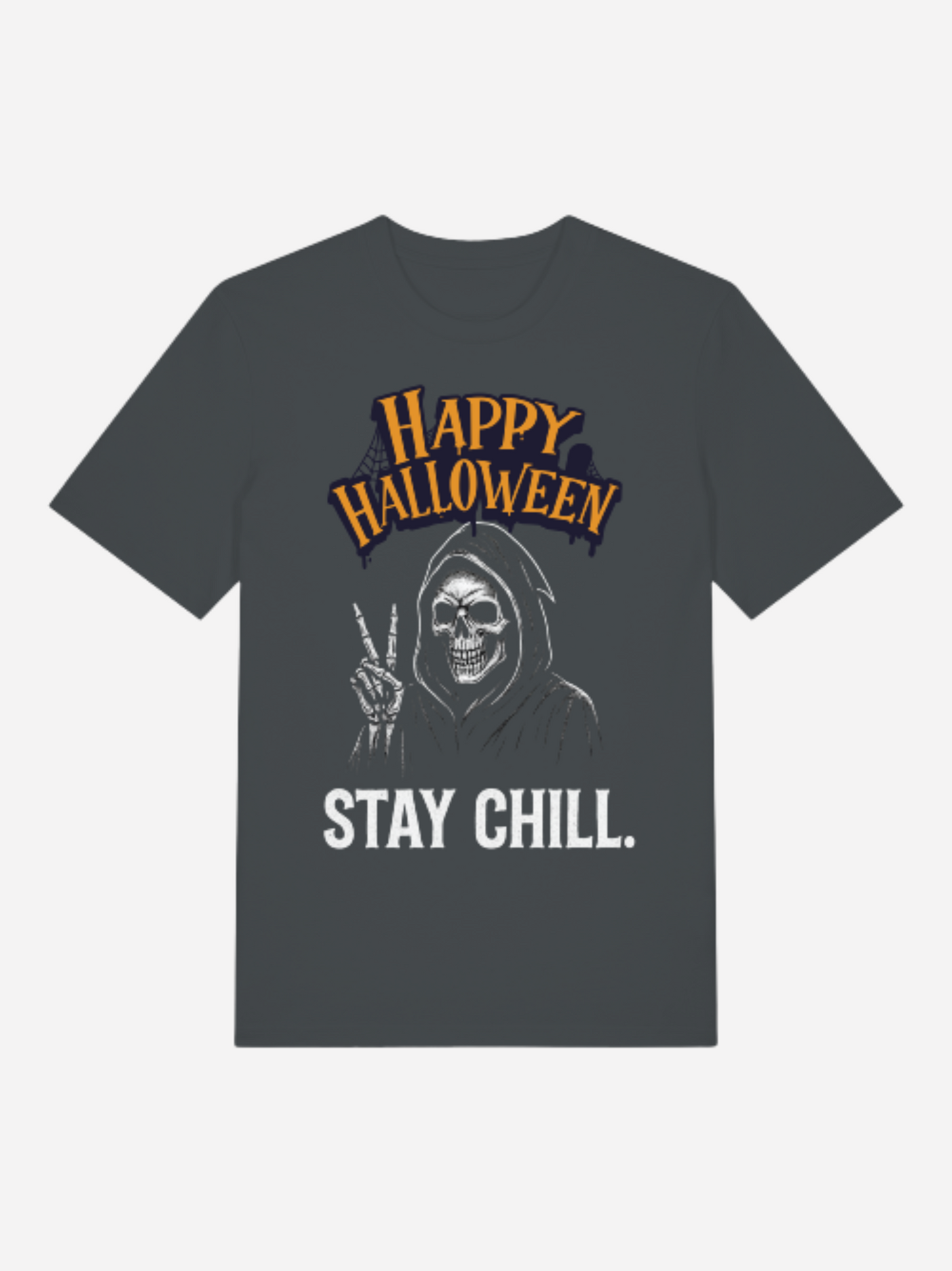 Happy Halloween Stay Chill T-Shirt – Bio Baumwolle Unisex Shirt