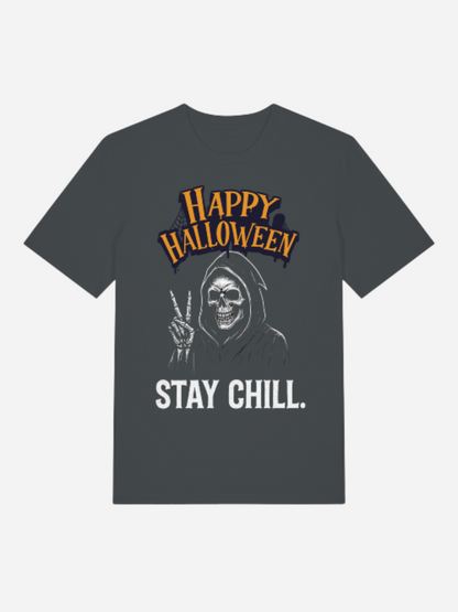 Happy Halloween Stay Chill T-Shirt – Bio Baumwolle Unisex Shirt
