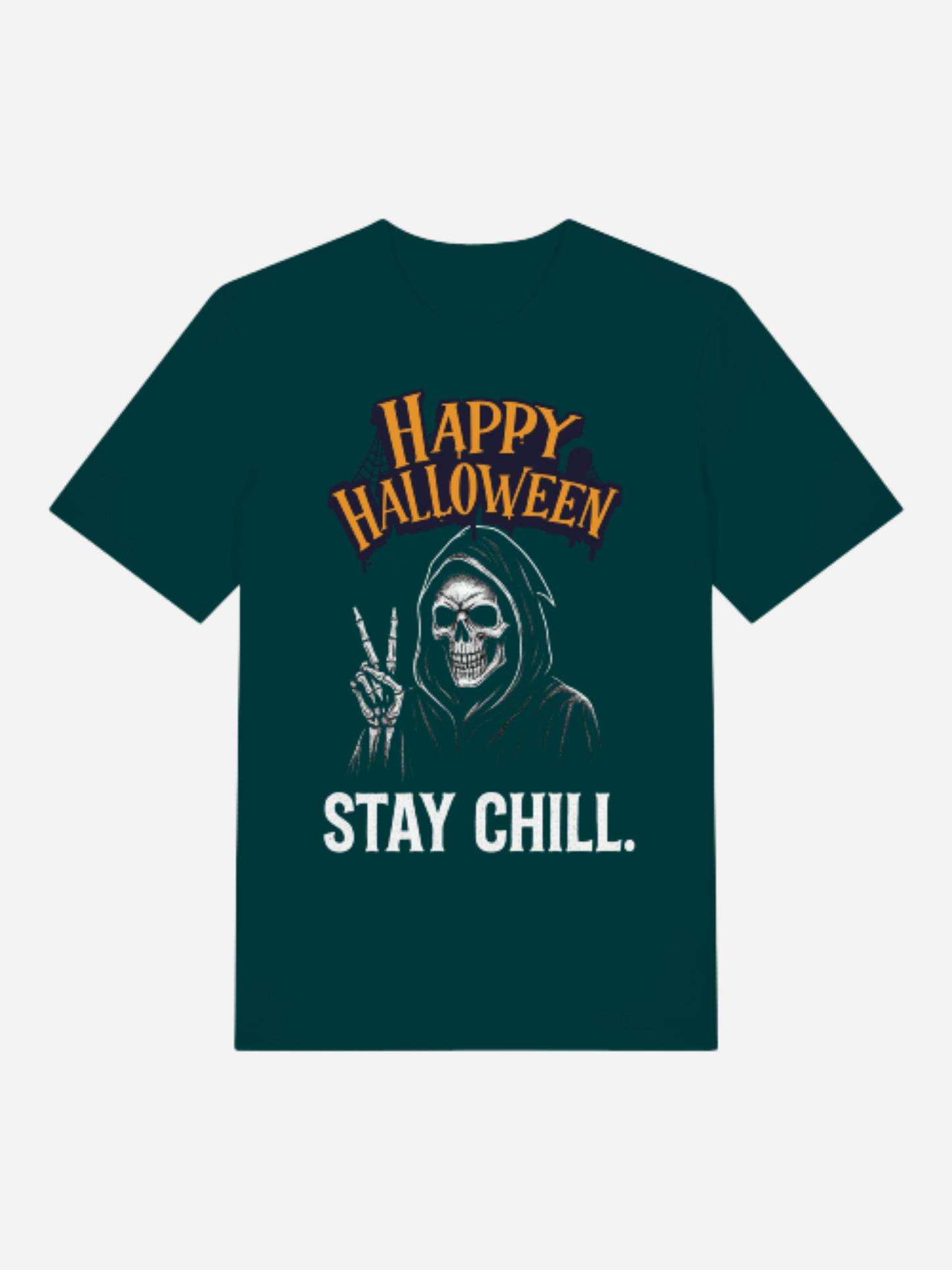 Happy Halloween Stay Chill T-Shirt – Bio Baumwolle Unisex Shirt