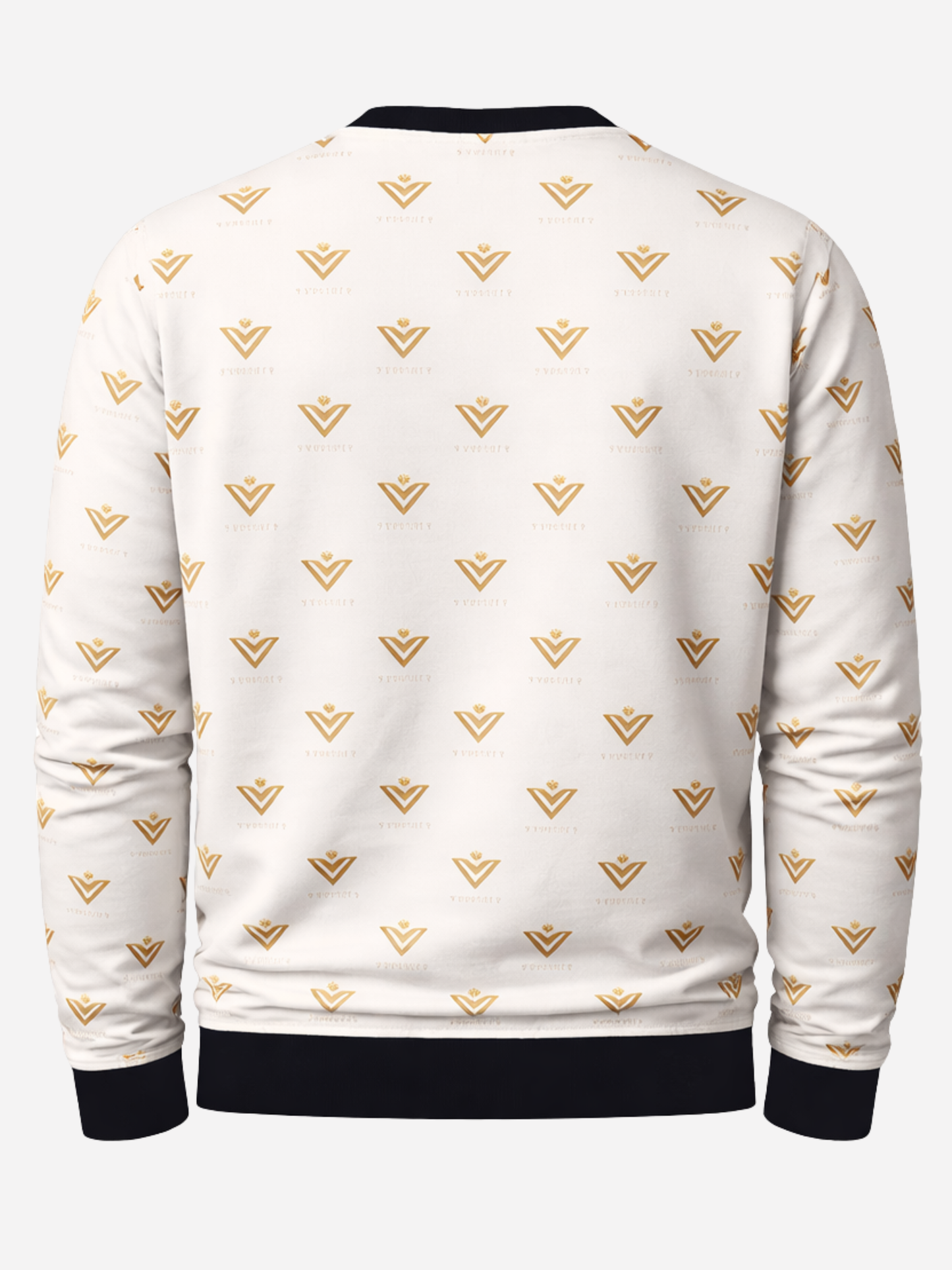 Vyfinity Luxury Alloverprint Sweatshirt – White Gold Edition