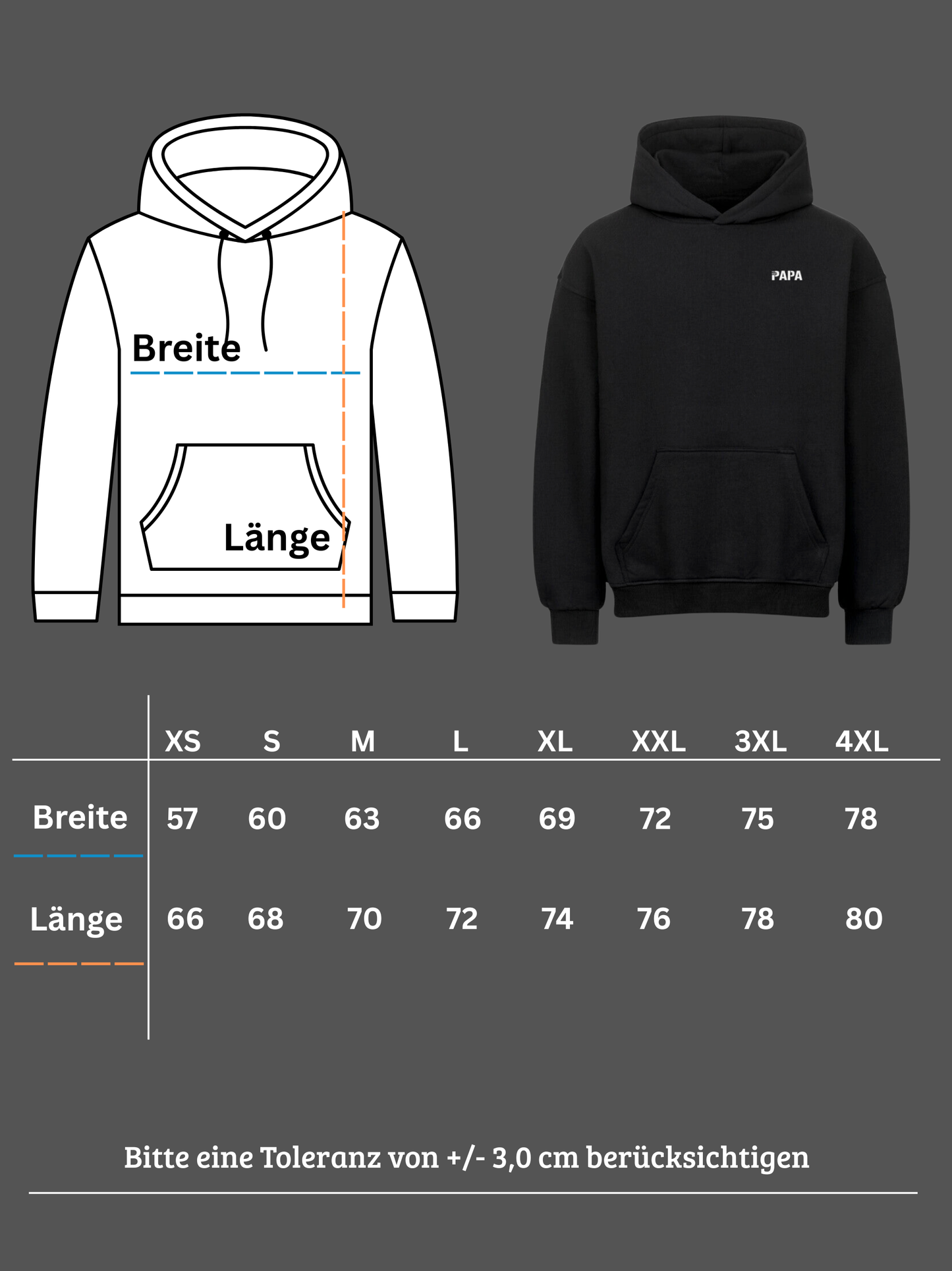 VYFINITY Papa Oversized Hoodie – The Man The Myth The Legend (Front & Back Print)