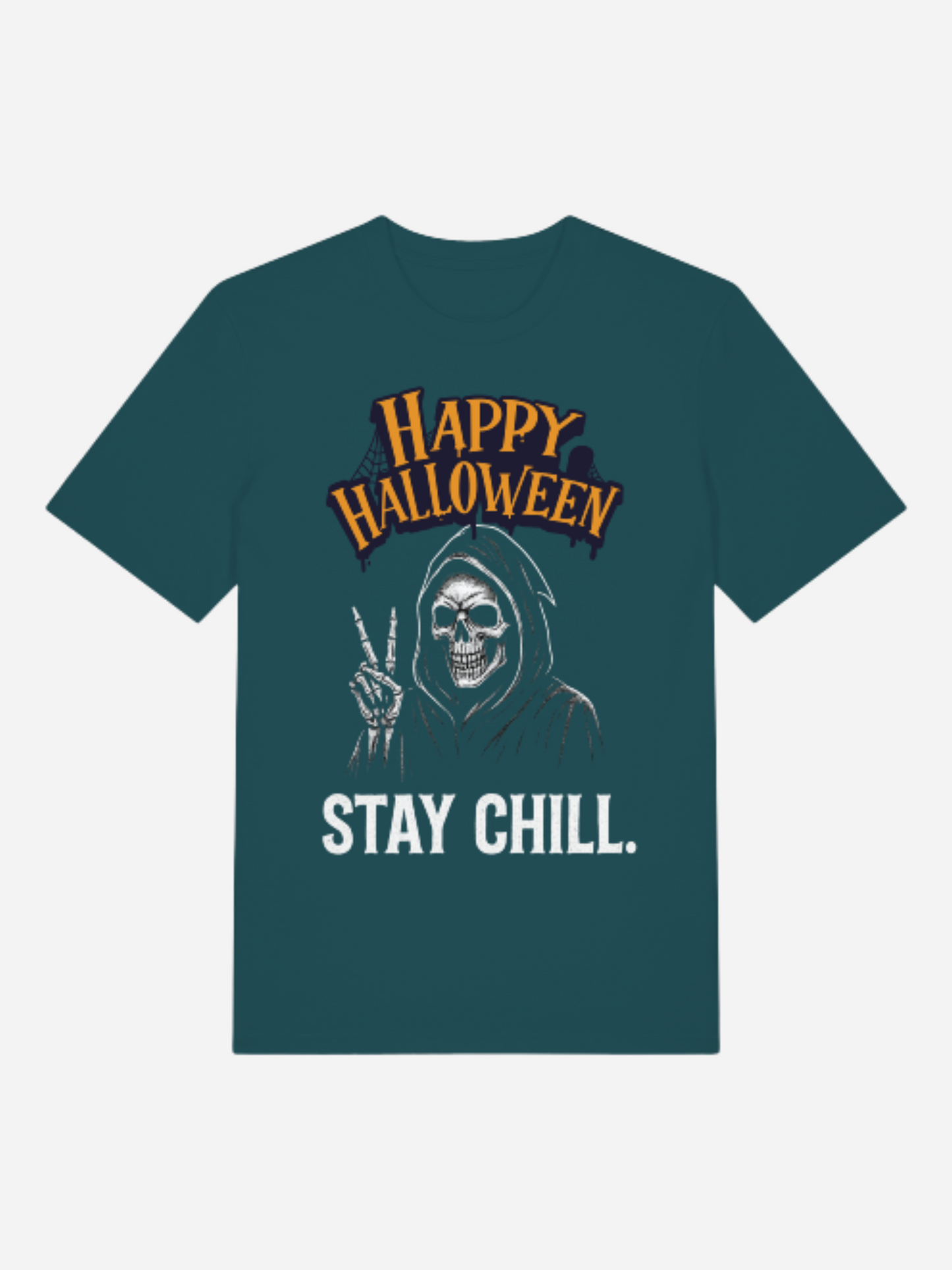 Happy Halloween Stay Chill T-Shirt – Bio Baumwolle Unisex Shirt