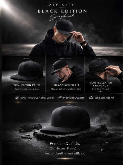 Black Edition Snapback Cap