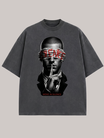 MOVE IN SILENCE Oversized T-Shirt – Premium Streetwear Statement Shirt | Vyfinity