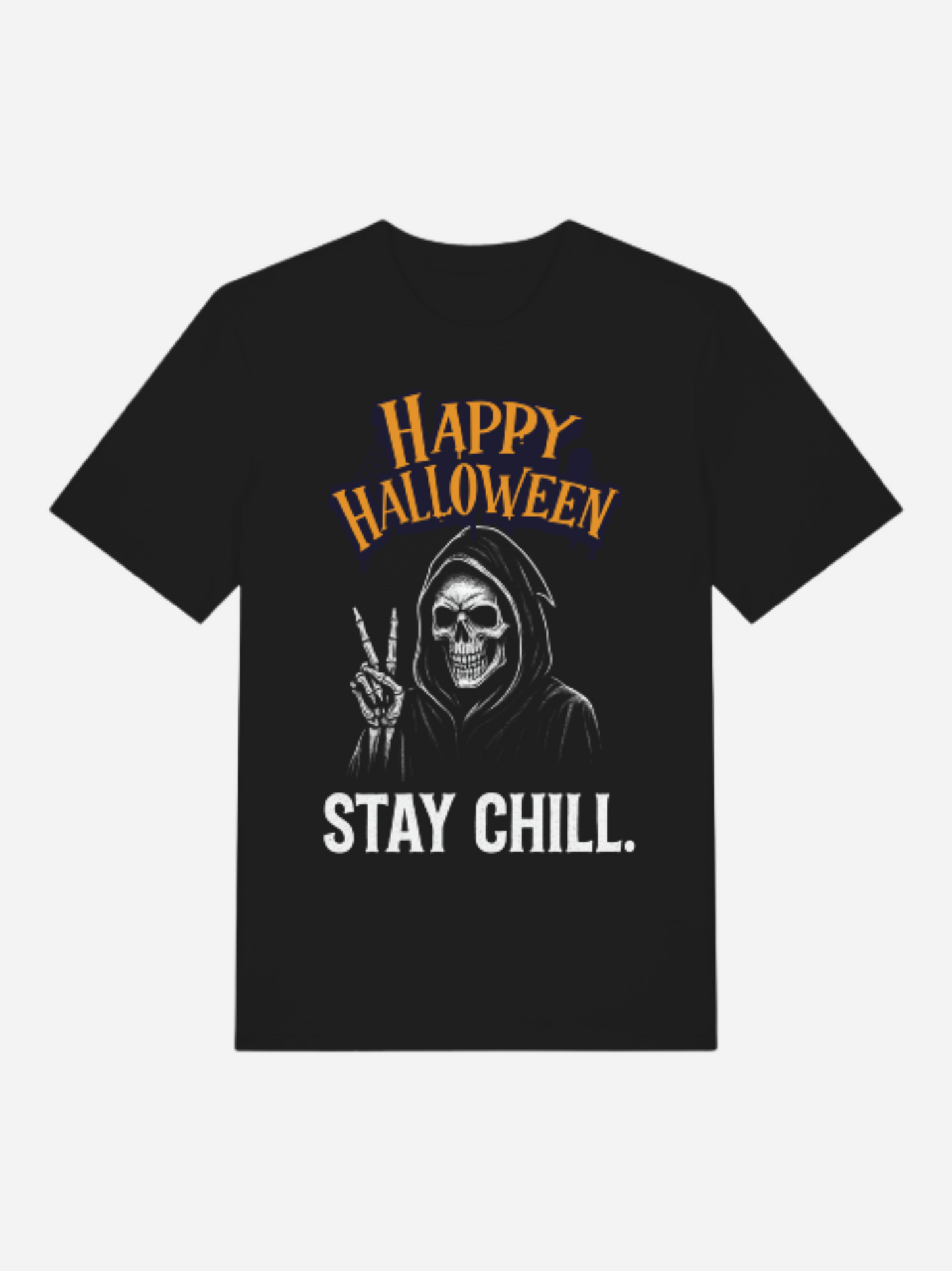 Happy Halloween Stay Chill T-Shirt – Bio Baumwolle Unisex Shirt