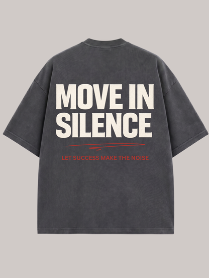 MOVE IN SILENCE Oversized T-Shirt – Premium Streetwear Statement Shirt | Vyfinity