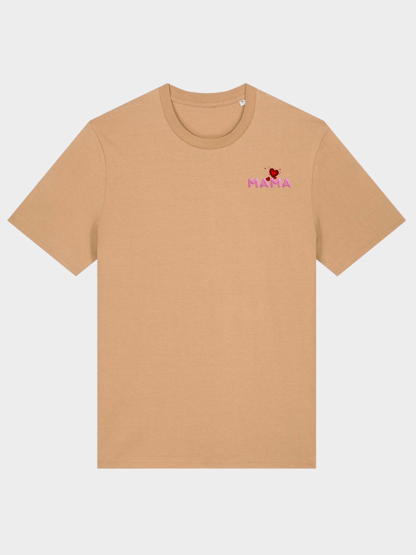 Vyfinity MAMA Herz Premium T-Shirt – Front Minimal & Rückenprint | 180 GSM Bio Baumwolle