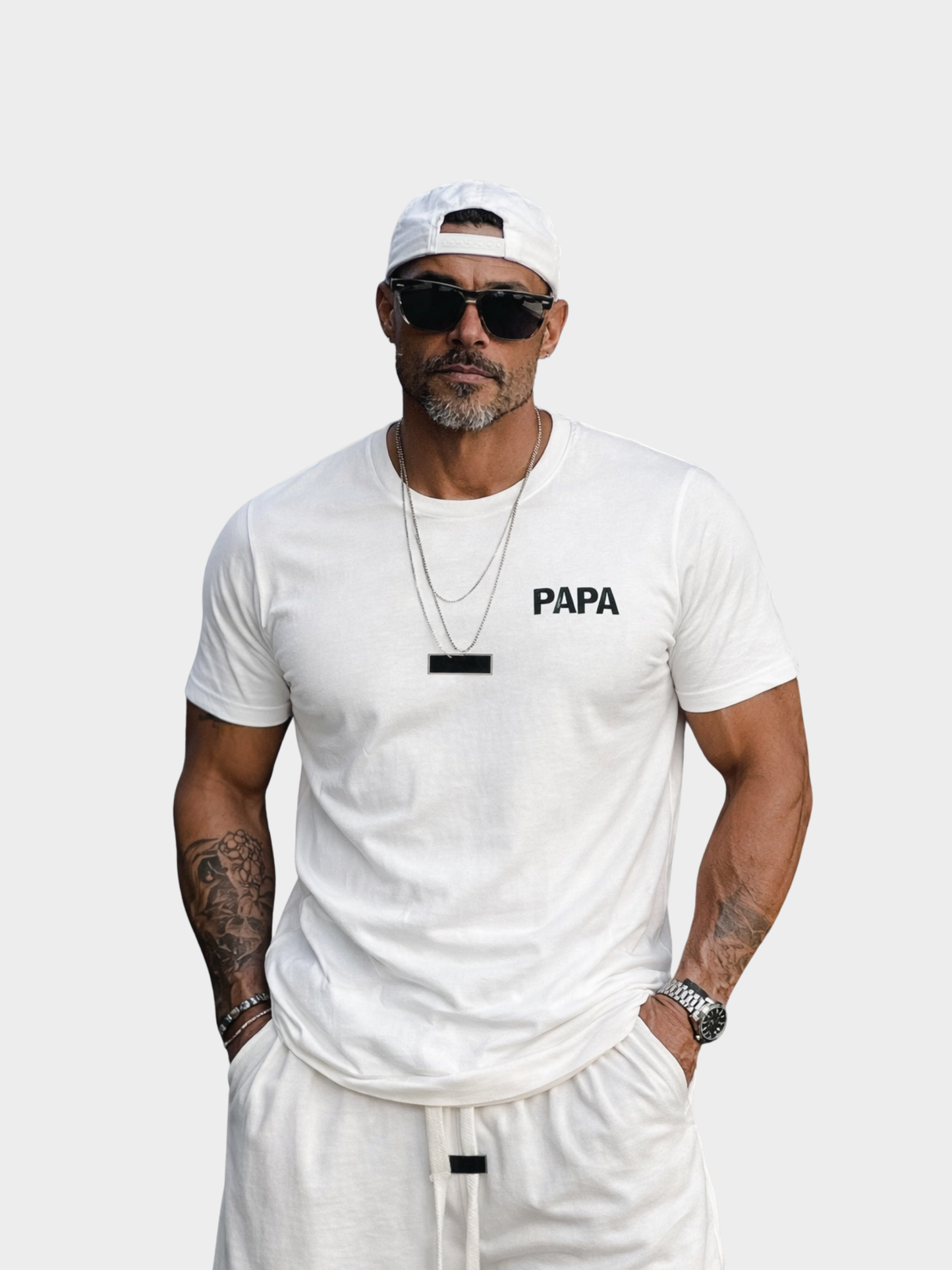 Papa Front & Rückenprint | Premium Bio T-Shirt