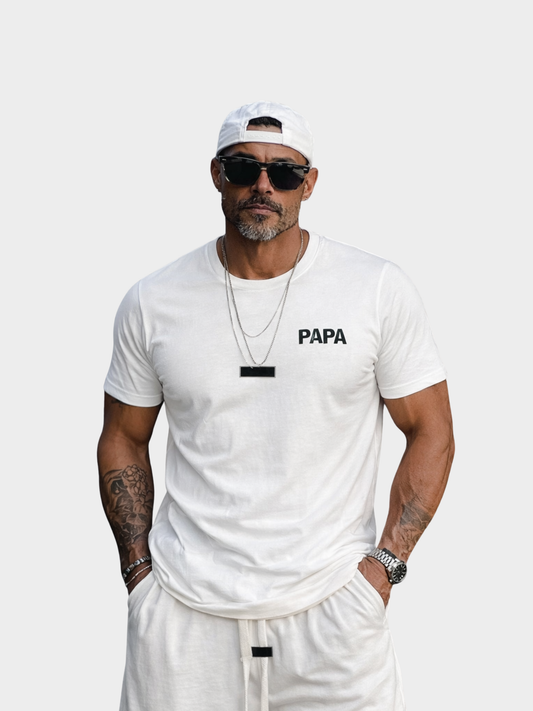 Papa Front & Rückenprint | Premium Bio T-Shirt