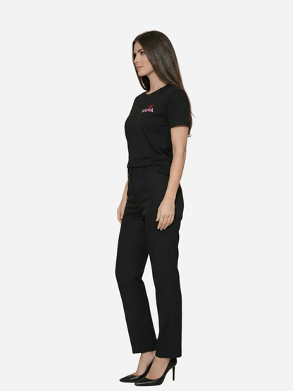 Vyfinity MAMA Herz Premium T-Shirt – Front Minimal & Rückenprint | 180 GSM Bio Baumwolle