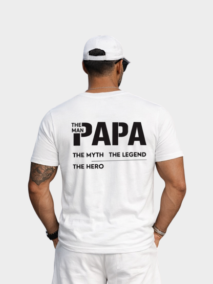 Papa Front & Rückenprint | Premium Bio T-Shirt