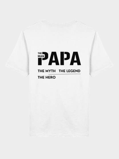 Papa Front & Rückenprint | Premium Bio T-Shirt