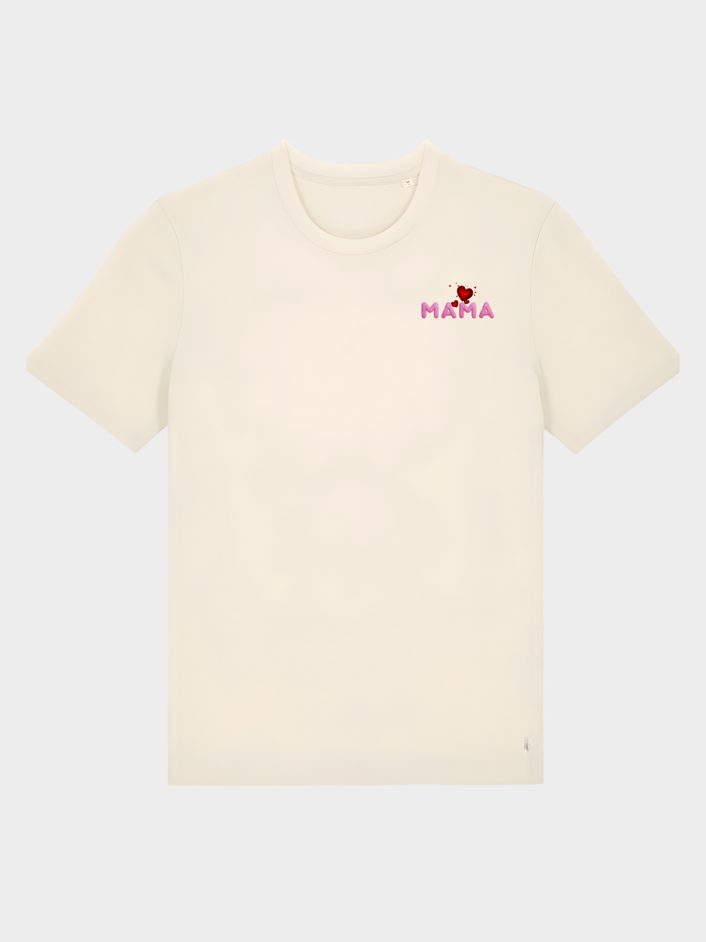 Vyfinity MAMA Herz Premium T-Shirt – Front Minimal & Rückenprint | 180 GSM Bio Baumwolle